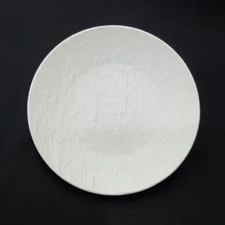 #BS5002-WT; Ceramic round plate 16cm