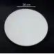 #BS5026-WT; Ceramic round plate 26cm