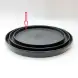 #BS5057-BK; Ceramic flat round plate 23cm