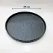 #BS5064-BK; Ceramic flat round plate 27cm