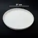 #BS5064-WT; Ceramic flat round plate 27cm
