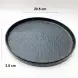 #BS5071-BK; Ceramic flat round plate 30cm