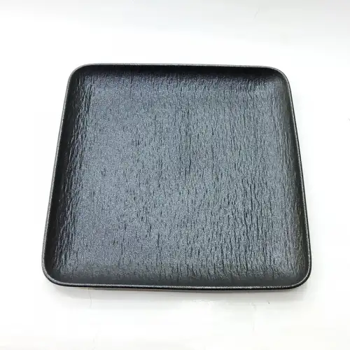 #BS5156-BK; Ceramic 17.5cm square plate