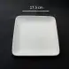 #BS5156-WT; Ceramic 17.5cm square plate