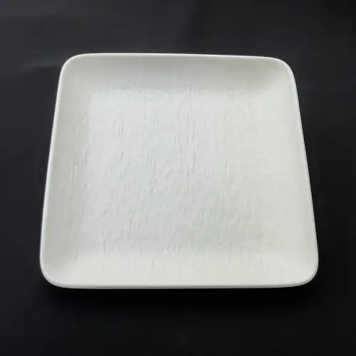 #BS5156-WT; Ceramic 17.5cm square plate