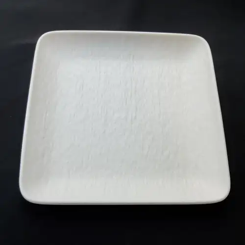 #BS5163-WT; Ceramic 23cm square plate