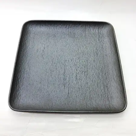#BS5170-BK; Ceramic 27.5cm square plate..