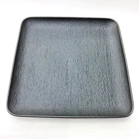 #BS5187-BK; Ceramic 30.5cm square plate..