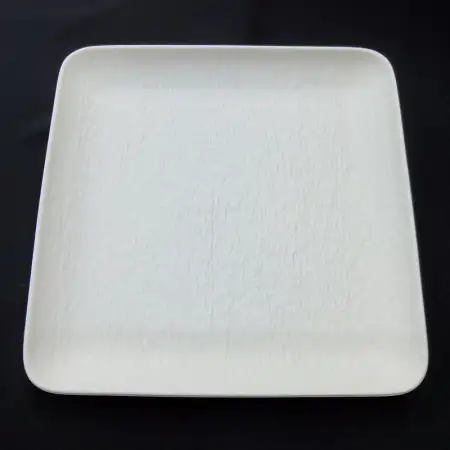 #BS5187-WT; Ceramic 30.5cm square plate..
