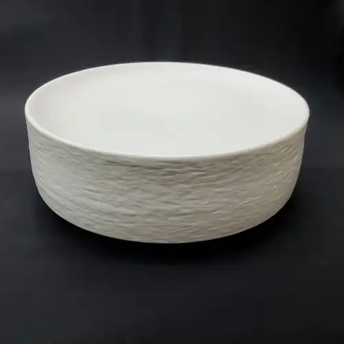 #BS5217-WT; Ceramic cylinder plate 23cm