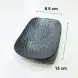 #BS5309-BK; Ceramic rectangular plate 15cm