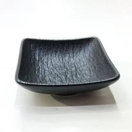 #BS5316-BK; Ceramic square plate 7.5cm..