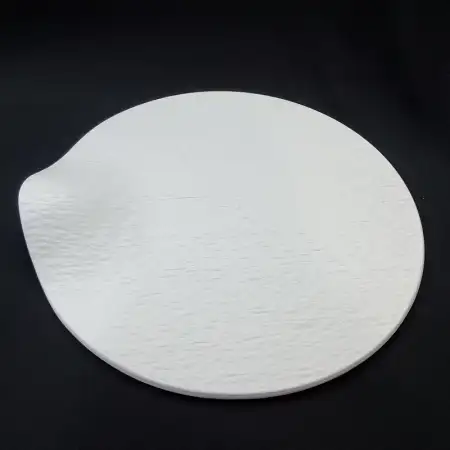 #BS8843-WT; Ceramic round 23cm slate sha..