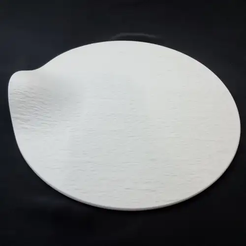 #BS8867-WT; Ceramic round 31cm slate shape