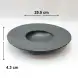 #BS8898-BK; Ceramic soup plate 25.5cm