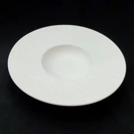 #BS8898-WT; Ceramic soup plate 25.5cm..
