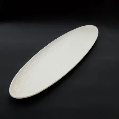 #BS8997-WT; Ceramic oval plate 43.5cm..