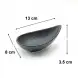 #BS9055-BK; Ceramic oval bowl 13cm