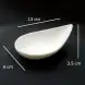 #BS9055-WT; Ceramic oval bowl 13cm