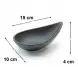 #BS9062-BK; Ceramic oval bowl 15.5cm