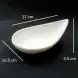 #BS9079-WT; Ceramic oval bowl 17cm