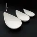 #BS9079-WT; Ceramic oval bowl 17cm