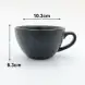 #BSEG250-BK; Ceramic coffee cup with saucer 260ml #BK  