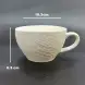 #BSEG250-WT; Ceramic coffee cup with saucer 260ml #WT