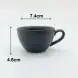 #BSEG90-BK; Ceramic coffee cup with saucer 95ml