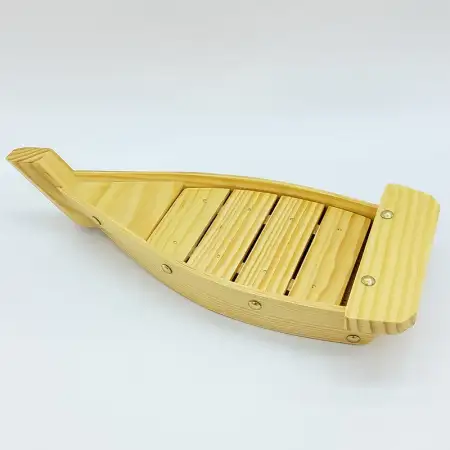 #BT0340 ;Wooden sushi boat 33cm  ..