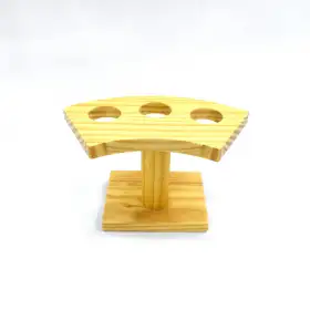 #BT0395; Wooden Temaki Hand Roll Stand 3 Holes