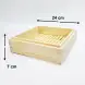 #BT2376; Wooden steamer tray squ. 24x24cm 