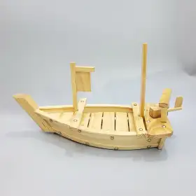 #BT6054; Wooden sushi boat 40x17cm