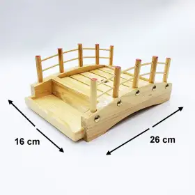 #BT6092; Wooden sushi bridge 26x16cm