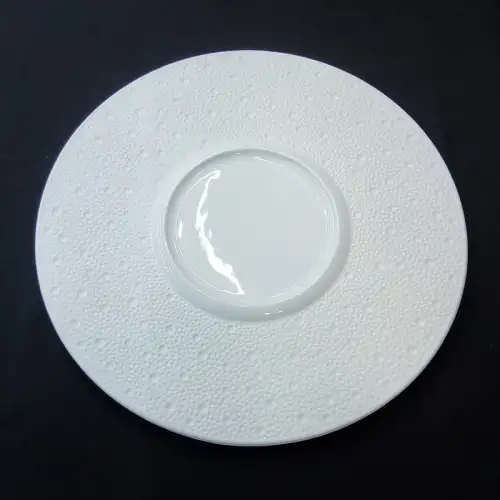 #BU6474; Ceramic round plate 10 inches