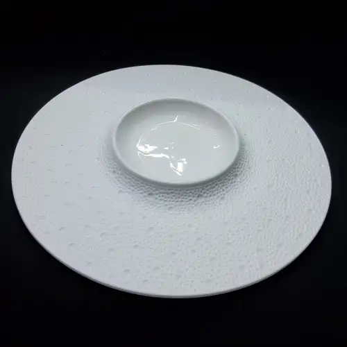 #BU6498; Ceramic round plate 10.5 inches