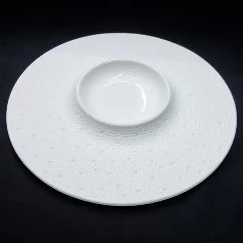 #BU6504; Ceramic round plate 12 inches