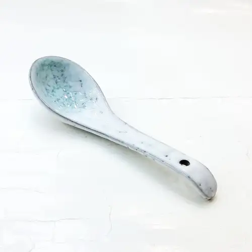 #BY-0327C; Ceramic spoon 15cm
