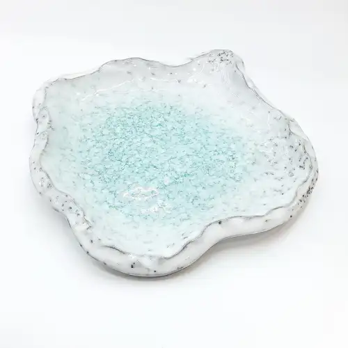 #BY-0358C; Ceramic plate 8 inches