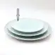 #BY-0389C; Ceramic round plate 8.5 inches