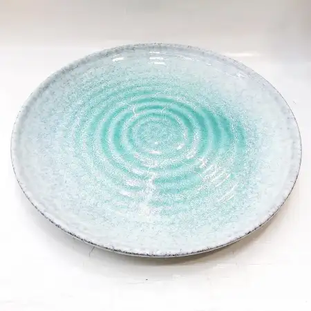 #BY-0402C; Ceramic round plate 12.5 inch..