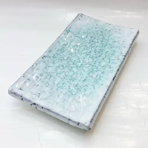 #BY-0501C; Ceramic rectangular plate 8.5 inches