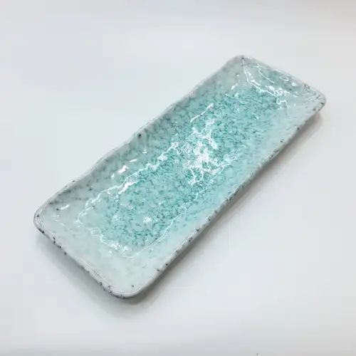 #BY-0556C; Ceramic rectangular plate 11.5 inches