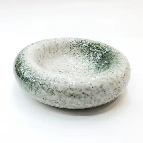#BY-3236B; Ceramic donut shape bowl 6.25 inches