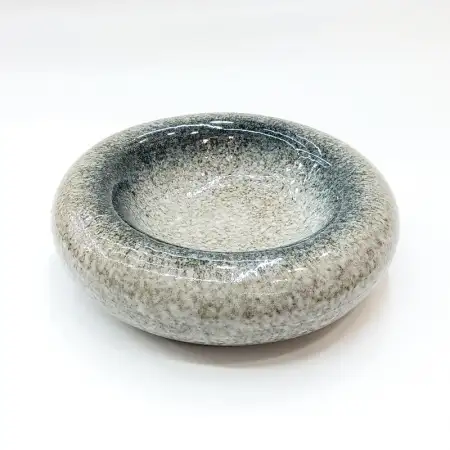 #BY-3298A; Ceramic donut shape bowl 6.25..