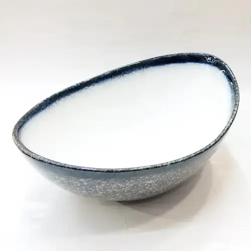 #BY-7716; Ceramic 10 inches boat shape bowl