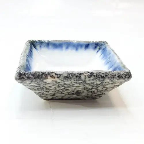 #BY-7792; Ceramic 3 inches square sauce dish