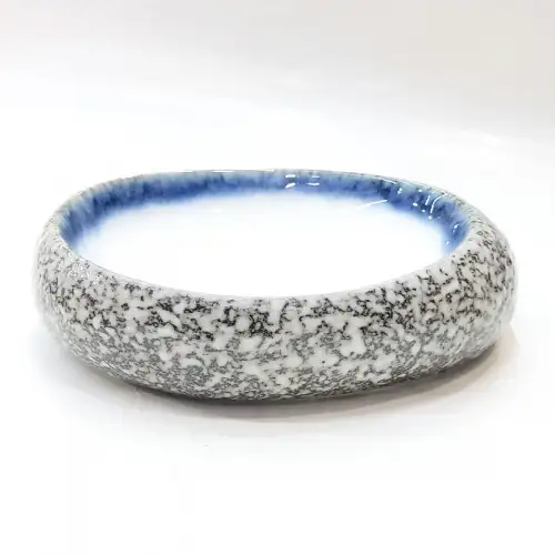 #BY-7877; Ceramic 7.5 inches oval plate