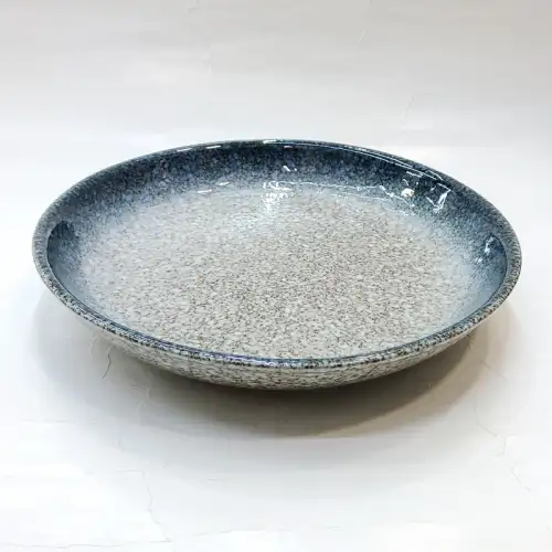 #BY-9826A; Ceramic deep plate 9.25 inches