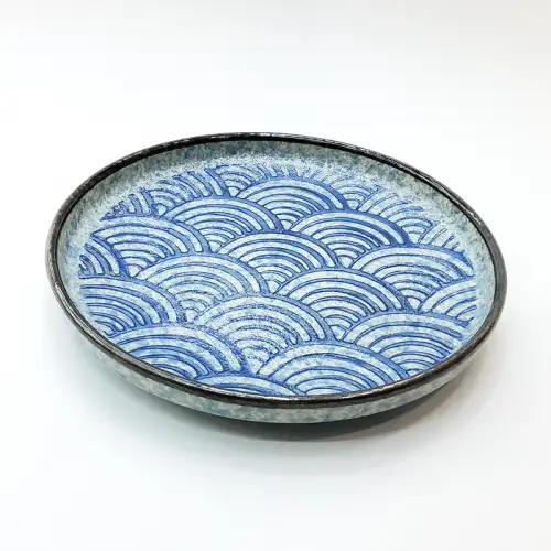 #CB-8590; Ceramic round plate 8 inches